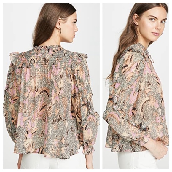 ULLA JOHNSON Lara Blouse in Ivory - Picture 3 of 7